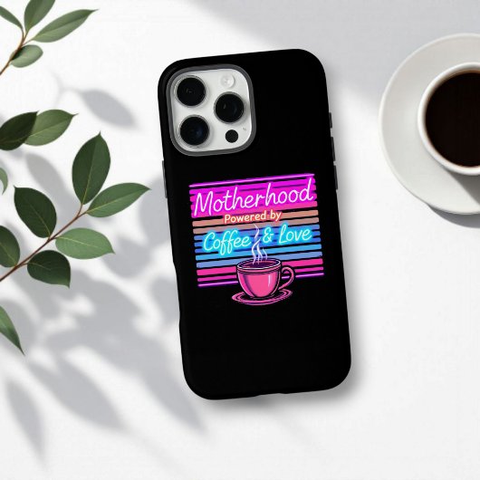 Coques Case-Mate iPhone Maternité alimentée par le café | Drôle de fête de