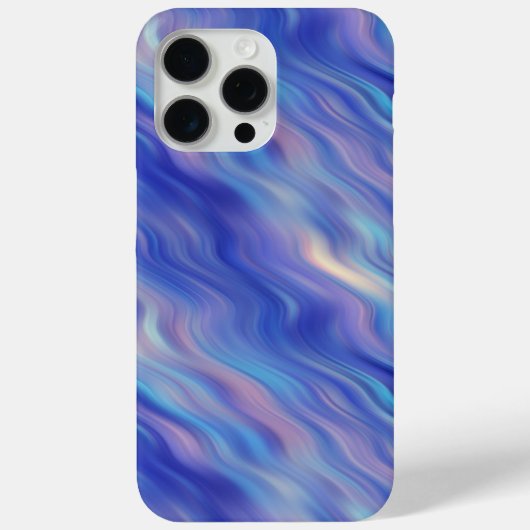Coques Case-Mate iPhone Matin Glory Blue Wavy Texture (Verso)