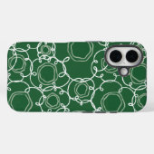 Coques Case-Mate iPhone Matrice florale abstraite (vert foncé) Beaux-arts (Verso (horizontal))