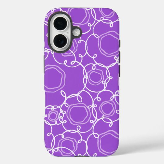Coques Case-Mate iPhone Matrice florale abstraite (violet) Beaux-arts (Verso)