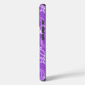 Coques Case-Mate iPhone Matrice florale abstraite (violet) Beaux-arts (Verso / Gauche)