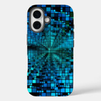 Matrice futuriste | Pixels bleus personnalisés