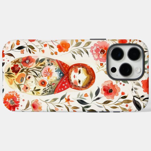 Coques Case-Mate iPhone Matryoshka, poupée russe (Verso (horizontal))