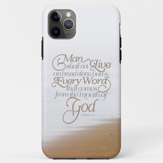 Coques Case-Mate iPhone Matthew 4:4 On shall not live on bread alone (Dos)