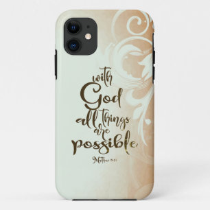 Case-Mate iPhone Case Matthieu 19:26 Avec Dieu Toutes les choses sont po