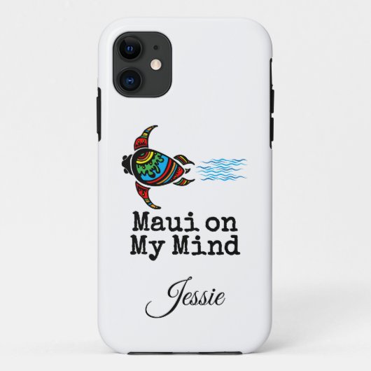Coques Case-Mate iPhone Maui sur My Mind Sea Turtle (Dos)