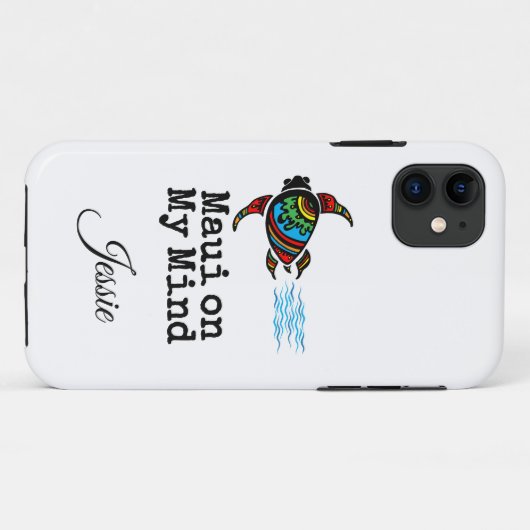 Coques Case-Mate iPhone Maui sur My Mind Sea Turtle (Dos (Horizontal))