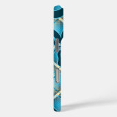 Coques Case-Mate iPhone Mauna Loa Hibiscus hawaïen Plaid Turquoise (Verso / Droite)