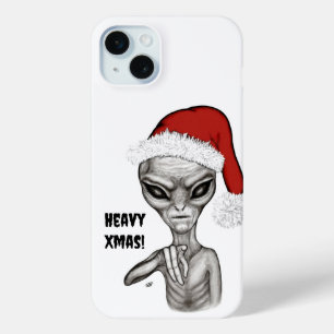 Coque iPhone 15 Mini Mauvais Alien, Lourds Noël !