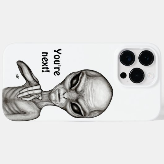 Coques Case-Mate iPhone Mauvais Alien, Tu es le prochain ! (Verso (horizontal))
