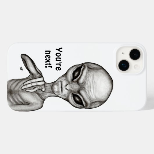 Coques Case-Mate iPhone Mauvais Alien, Tu es le prochain ! (Verso (horizontal))