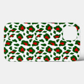 Coques Case-Mate iPhone mauvais empreinte de léopard de noël (Verso (horizontal))