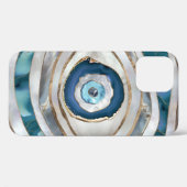 Coques Case-Mate iPhone Mauvais oeil Textiles et or (Verso (horizontal))