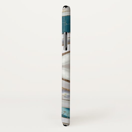 Coques Case-Mate iPhone Mauvais oeil Textiles et or (Dos/Droite)