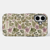 Coques Case-Mate iPhone Mauve Botanique & Feuilles de Sauge (Verso (horizontal))