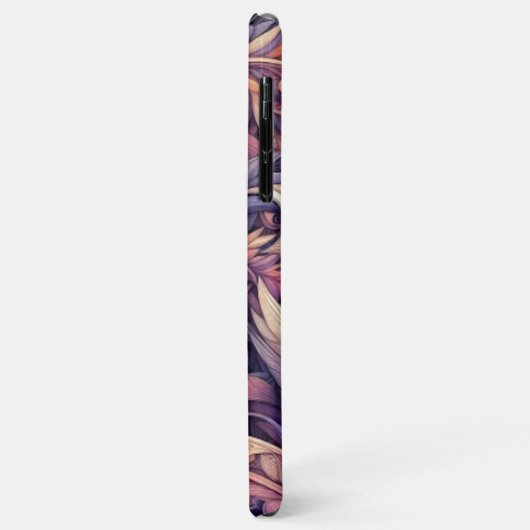 Coques Case-Mate iPhone Mauve Taupe violet rose violet Motif de marguerite (Dos/Gauche)