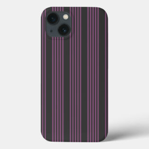 Case-Mate iPhone Case Mauve violet et charbon de bois cinq bandes motif