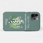 Coques Case-Mate iPhone May Birth Flower Custom Name (Dos (Horizontal))