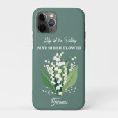 Coques Case-Mate iPhone May Birth Flower Custom Name (Dos)