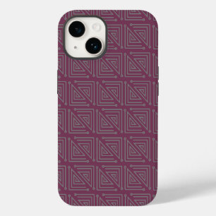 Coque Pour iPhone 14 Mazages gris Art déco