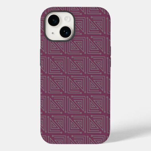 Coques Case-Mate iPhone Mazages gris Art déco (Verso)