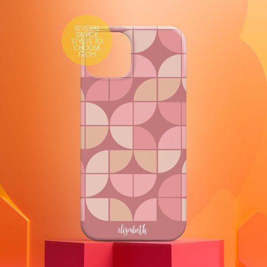 Coques Case-Mate iPhone MCM Mod Cercles Motif rose mauve et rose vif