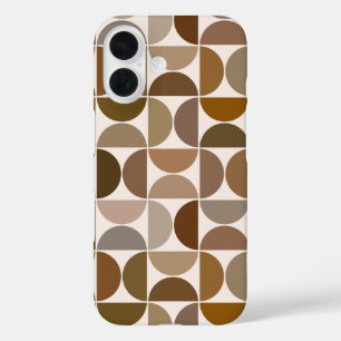 Coques iPhone 16 MCM Semi-cycles Browns+Cream Big Motif