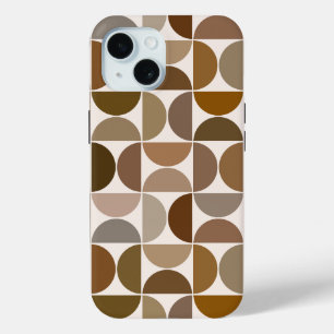 Coque Pour iPhone 15 MCM Semi-cycles Browns+Cream Big Motif