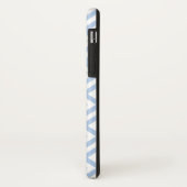 Coques Case-Mate iPhone Méandre géométrique bleu-clair et blanc (Dos/Gauche)