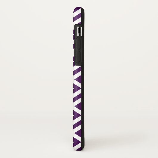 Coques Case-Mate iPhone Méandre géométrique en violet et blanc (Dos/Gauche)