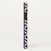 Coques Case-Mate iPhone Méandre géométrique en violet et blanc (Dos/Droite)