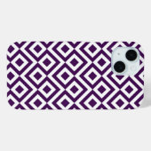 Coques Case-Mate iPhone Meandre violet et blanc (Verso (horizontal))