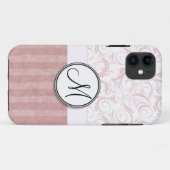 Coques Case-Mate iPhone Mèches et rayures florales roses avec le (Dos (Horizontal))