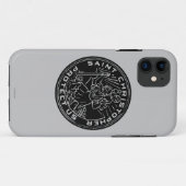 Coques Case-Mate iPhone Médaille de Christopher de saint (Dos (Horizontal))