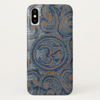 Médaille de Yoga Zen Bleu OM Aum Mantra Ajna