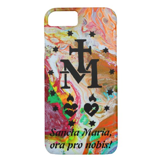 Coques Case-Mate iPhone Médaille miraculeuse abstraite (Dos)