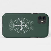 Coques Case-Mate iPhone Médaille Saint Benoît avec prière latine (Dos (Horizontal))