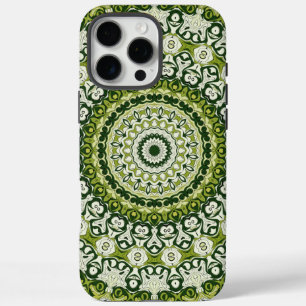 Coques iPhone 16 Pro Max Médaille Serpentine Green Mandala Kaleidoscope