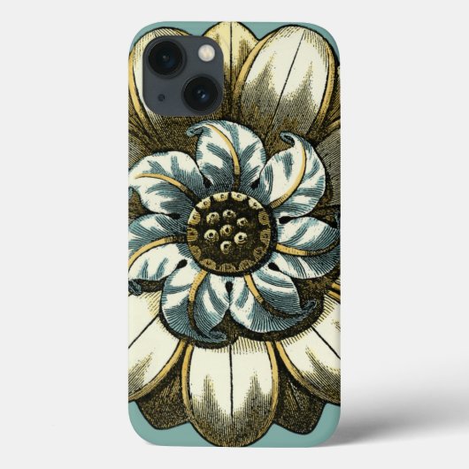 Coques Case-Mate iPhone Médaillon floral fleuri sur l'arrière - plan (Verso)