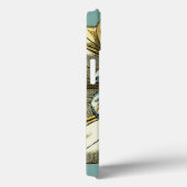 Coques Case-Mate iPhone Médaillon floral fleuri sur l'arrière - plan (Verso / Droite)