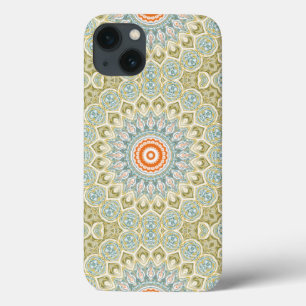 Case-Mate iPhone Case Médaillon Mandala en vert, bleu et orange