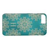 Coques Case-Mate iPhone Médaillon Turquoise et Gold Exotic (Dos (Horizontal))