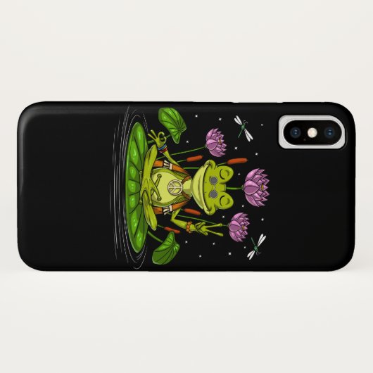 Coques Case-Mate iPhone Méditation de Hippie Frog (Dos (Horizontal))