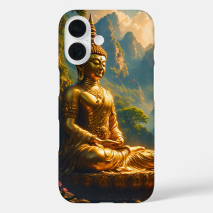 Coques iPhone 16 Méditation dorée dans les sommets thaïlandais