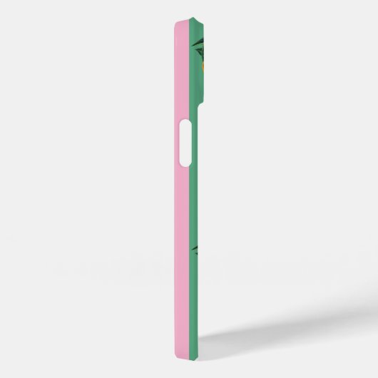 Coques Case-Mate iPhone Mediterranean Lemons Pink Green Stripes Name (Verso / Droite)