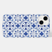 Coques Case-Mate iPhone Mediterranean Tile Blue & White (Verso (horizontal))