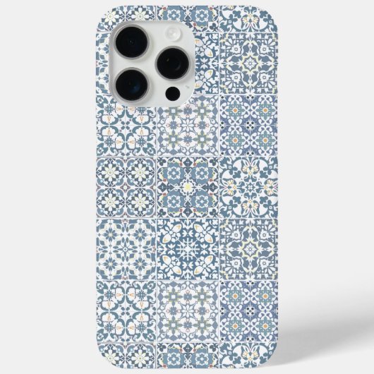 Coques Case-Mate iPhone Mediterranean Tiles, Moroccan, Majolica, Azulejo (Verso)