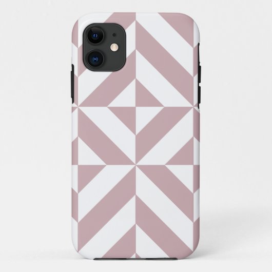 Coques Case-Mate iPhone Medium Mauve Geometric Deco Cube Pattern (Dos)