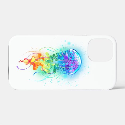 Coques Case-Mate iPhone Méduse arc-en-ciel (Verso (horizontal))