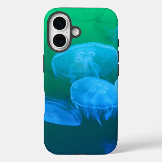 Coques Case-Mate iPhone Méduse Cool Dégradé Vert Bleu (Verso)